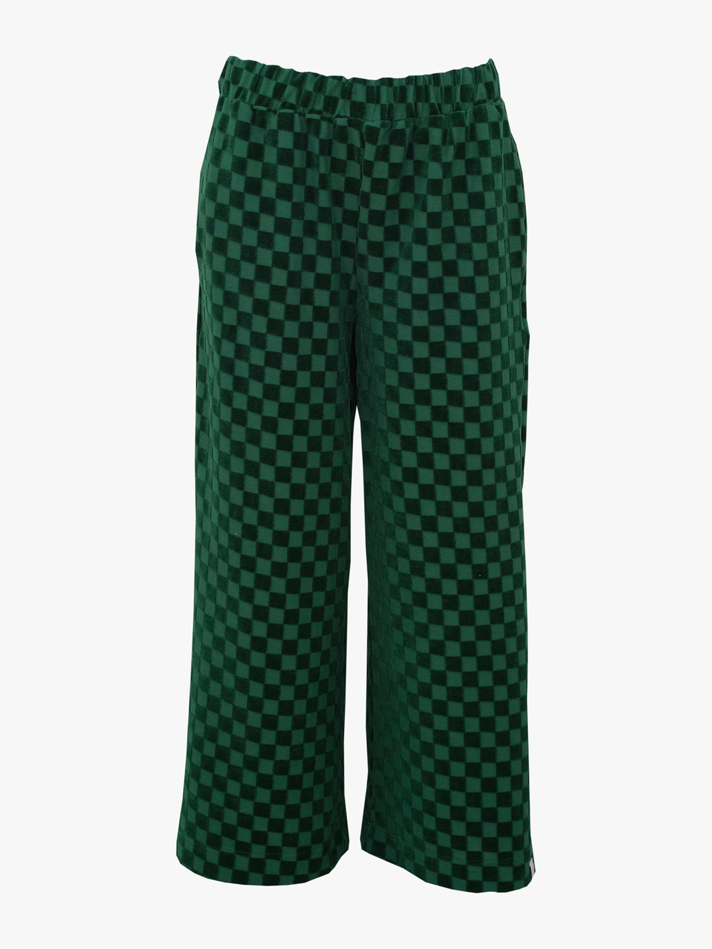 Vera Pants, Chess Velour Green