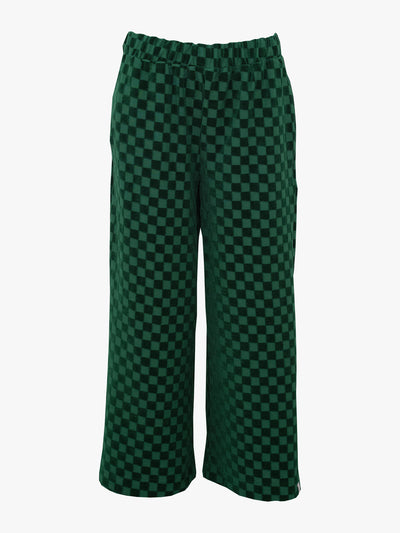 Vera Pants, Chess Velour Green