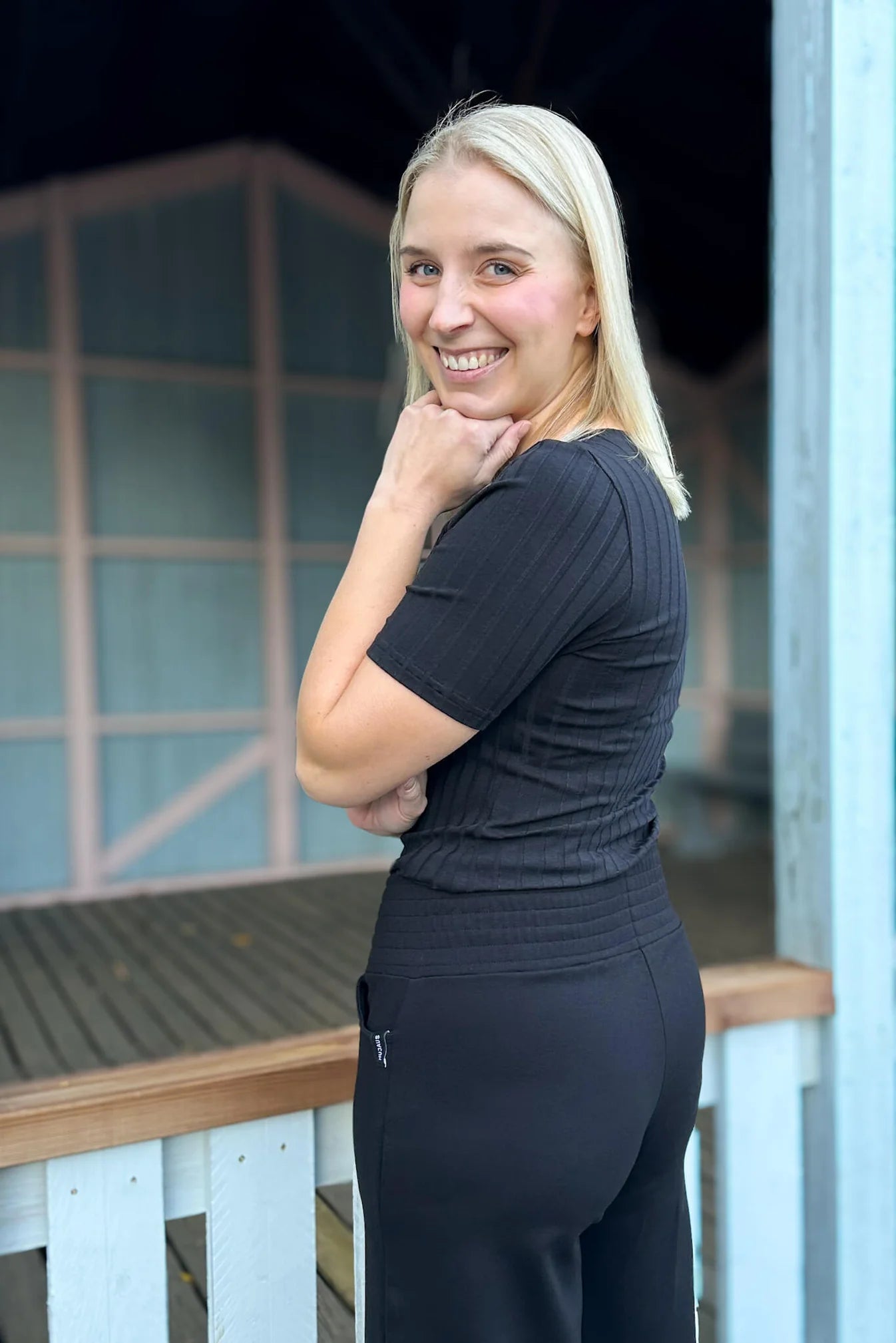 Aava Housut 7/8, Musta