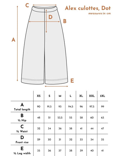 Alex Culottes, Green Big Dot