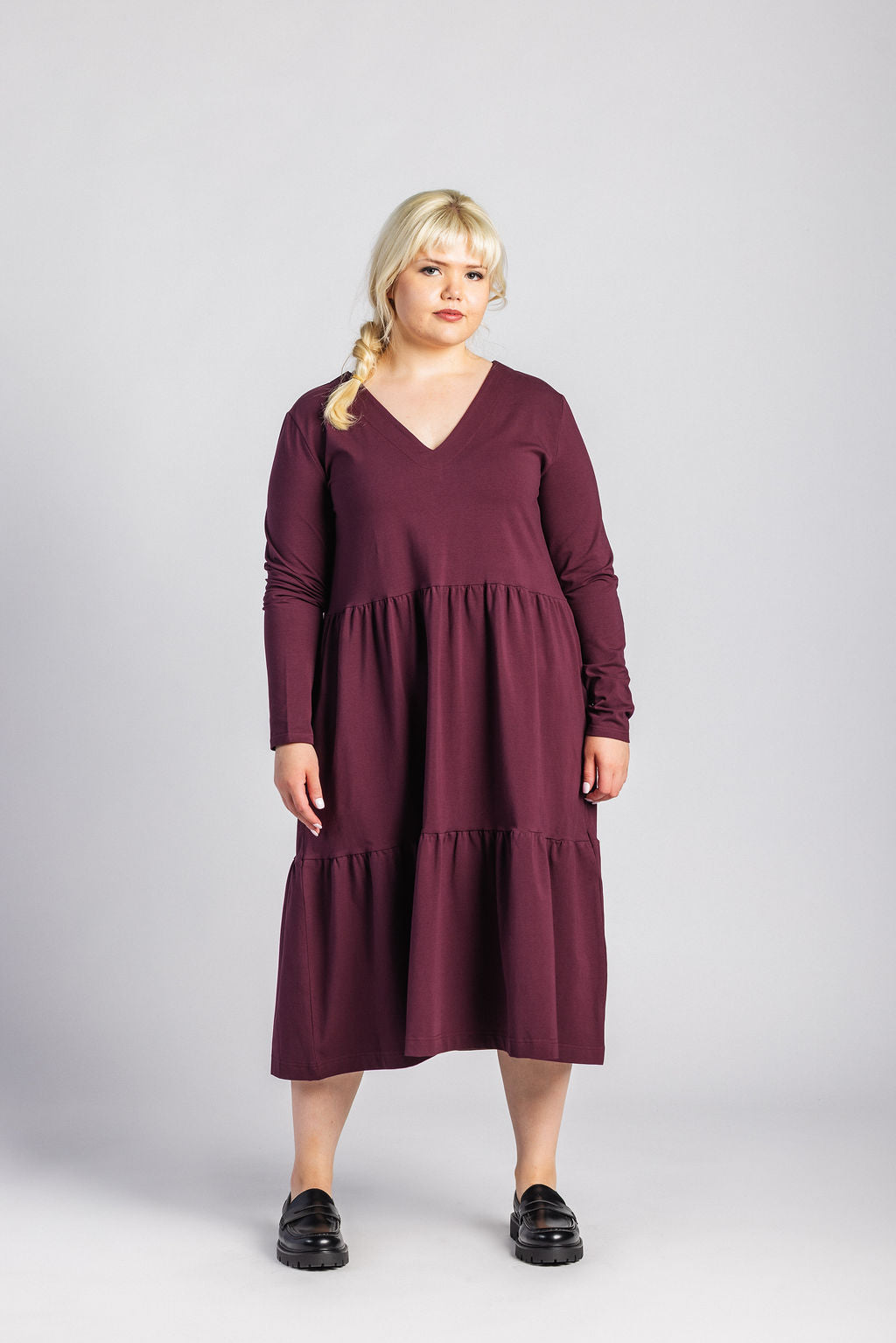 Amelie Dress, Burgundy