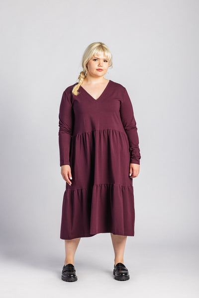 Amelie Dress, Burgundy