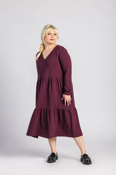 Amelie Dress, Burgundy