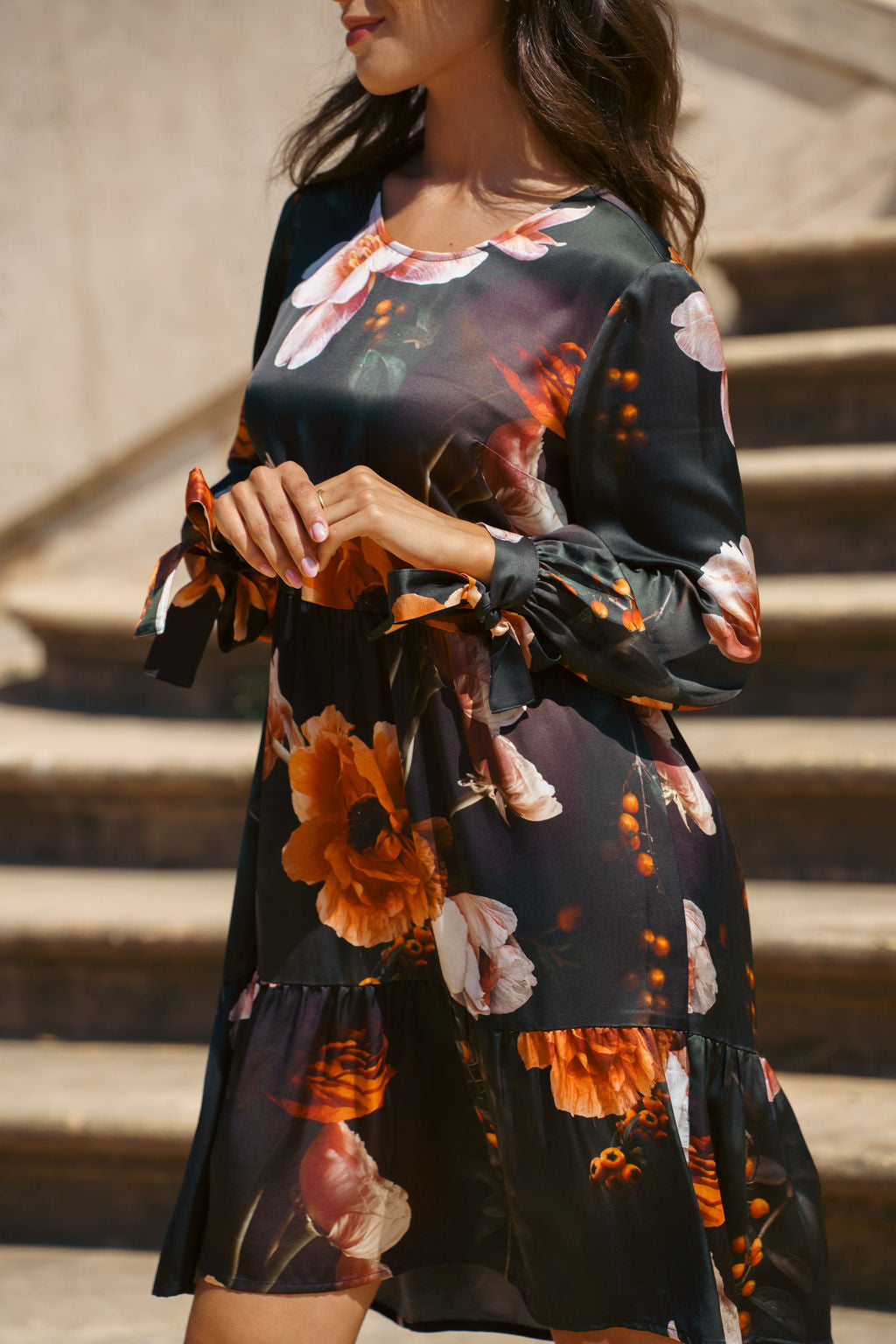 Hailey Dress, Copper Flower
