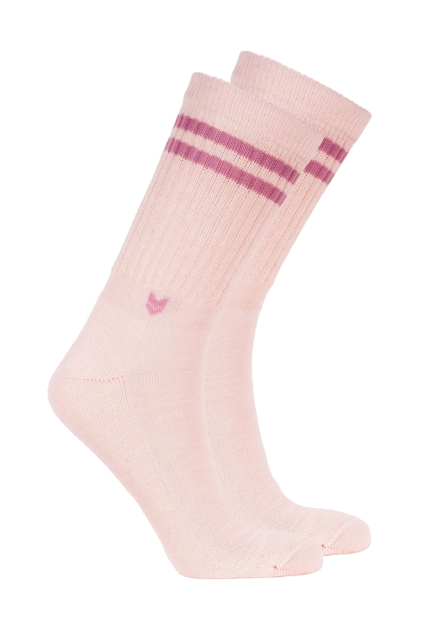 Merino Wool Socks, Powder/Hazy Pink
