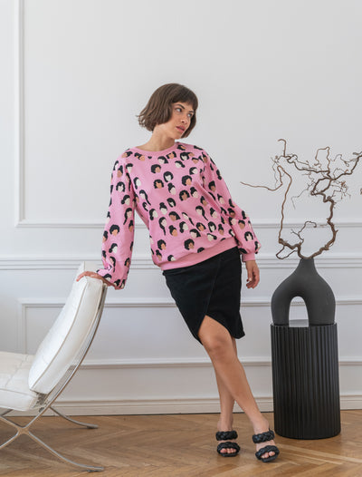 Rita Sweatshirt, Pink Heroines