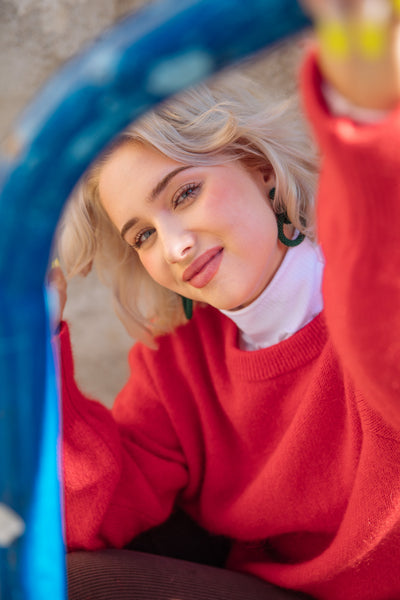 Mohair Jumper, Red
