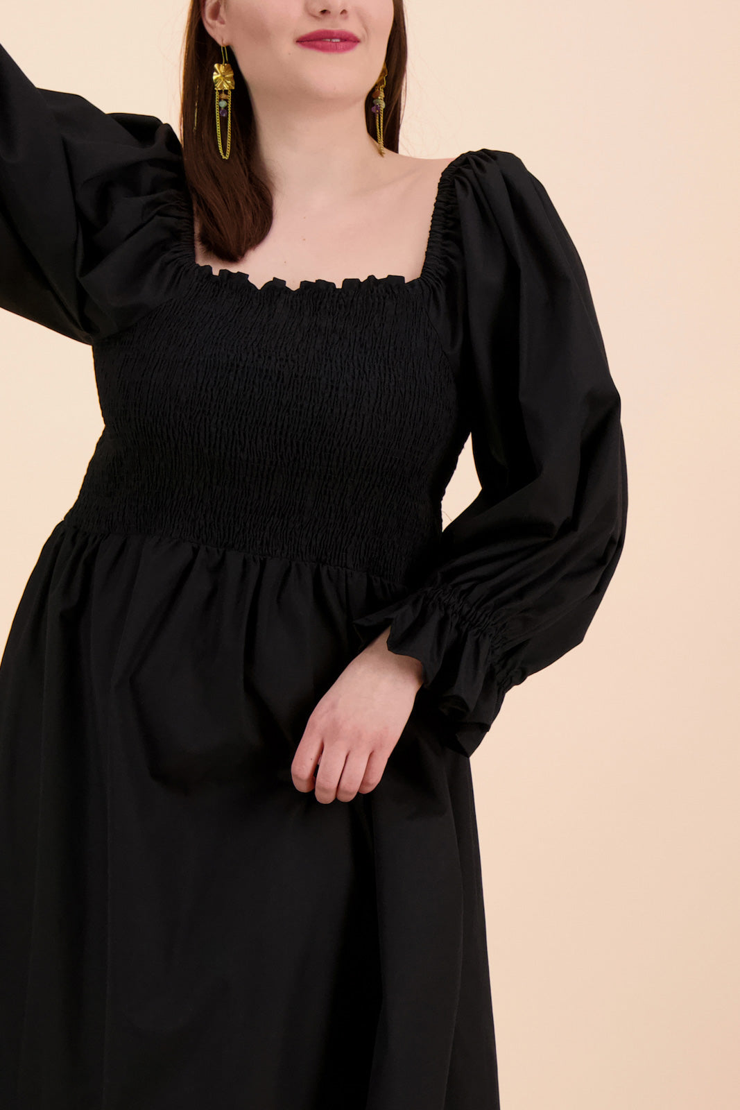 Smock Dress, Black