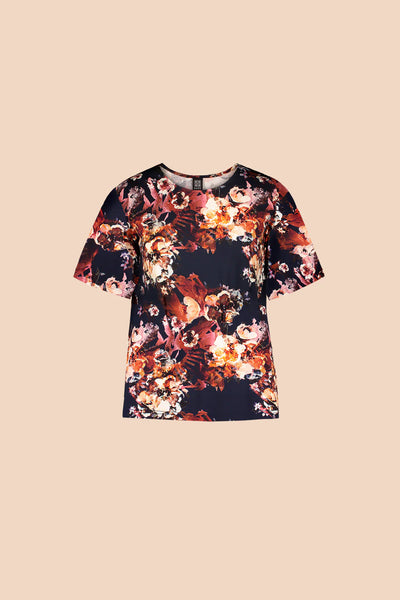 T-Shirt, Cobalt Rose