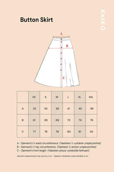 Button Skirt, Windflower