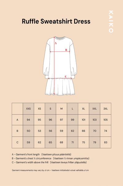 Ruffle Sweatshirt Dress, Wild Lea Mini