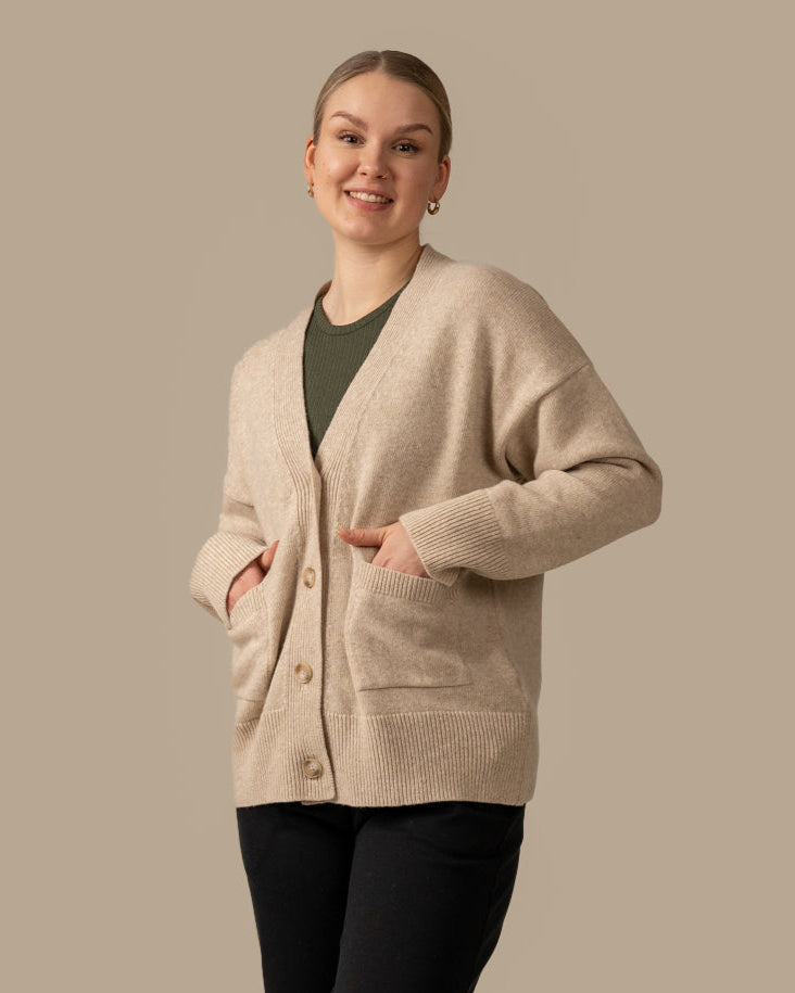 Kaste Neuletakki, Beige