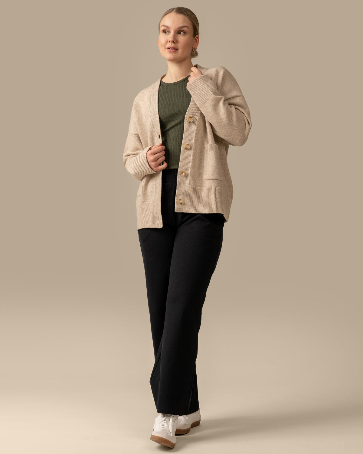 Kaste Neuletakki, Beige