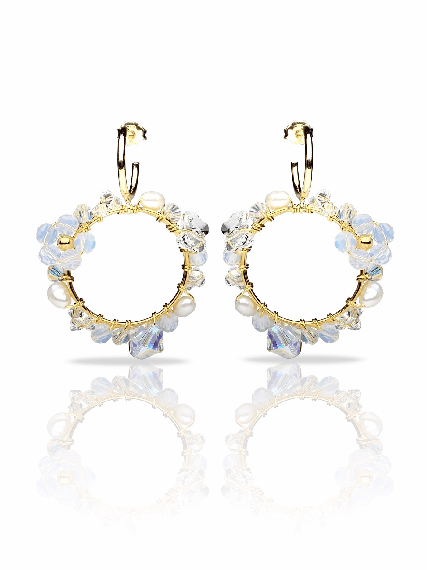 Keskikesä Korvakorut, Kullattu Hopea