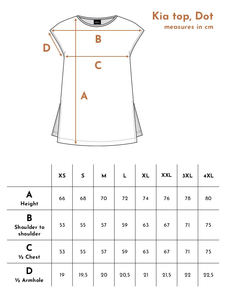 Kia Top, Black Viscose Dot