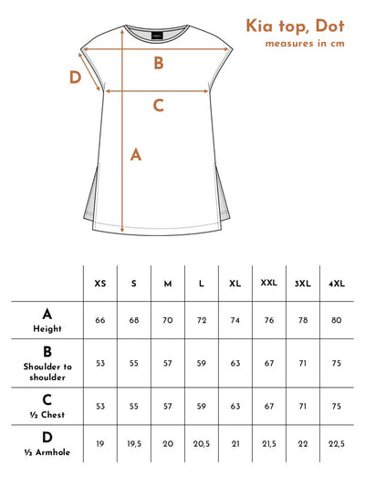 Kia Top, Black Viscose Dot