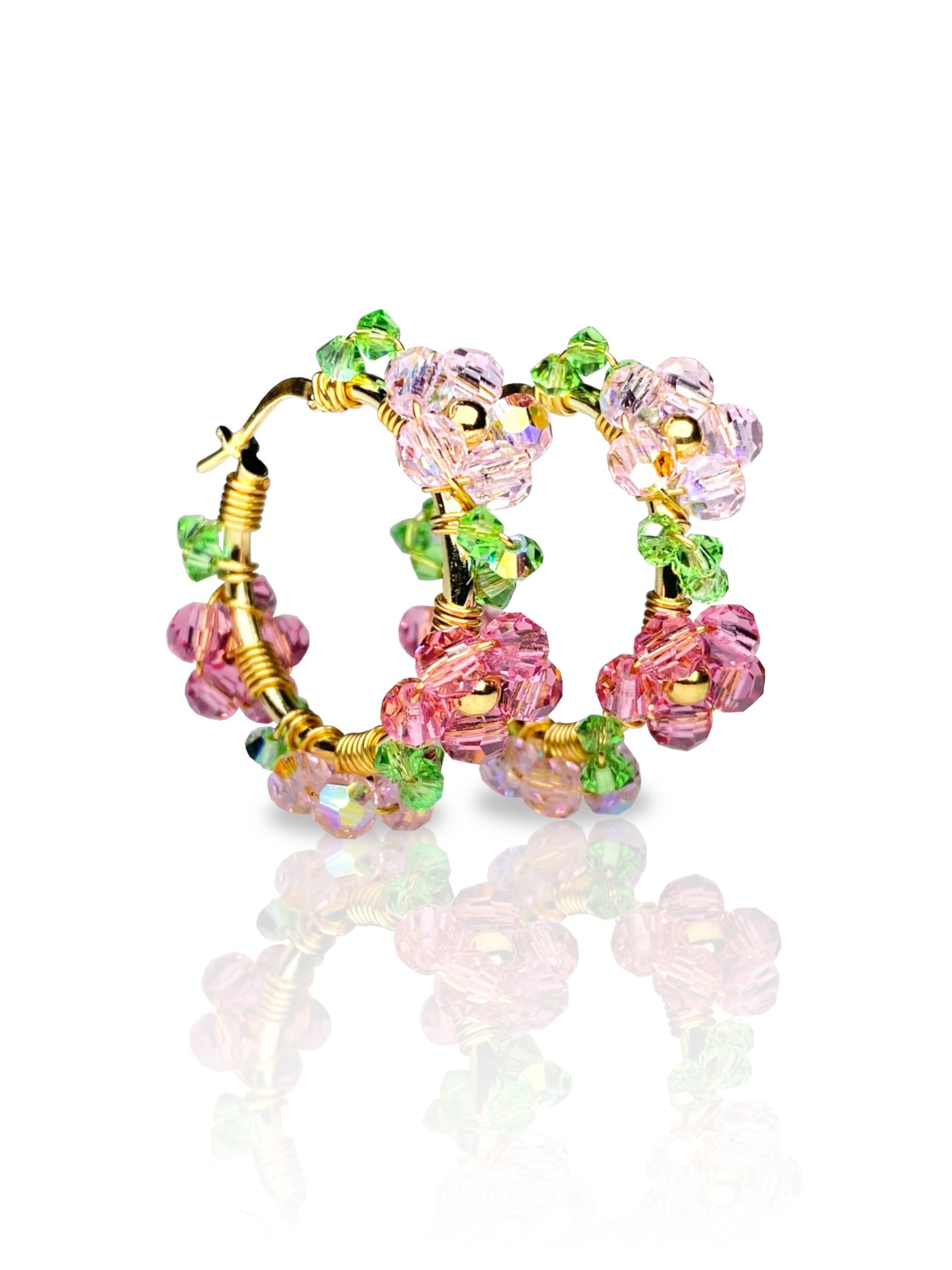 Kristalliniitty Korvakorut, Kullattu, eri värejä