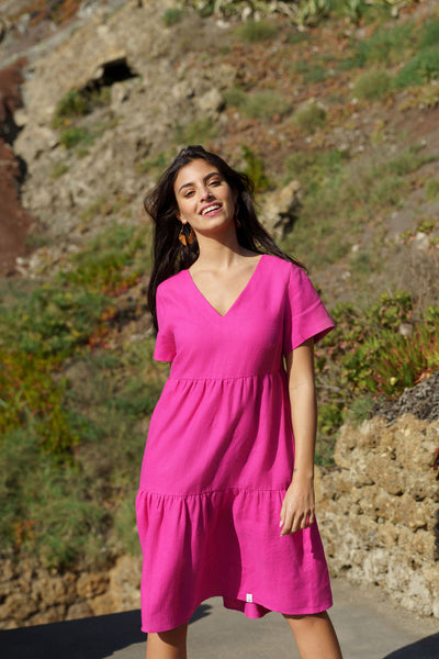 Layered Dress, Candy Pink