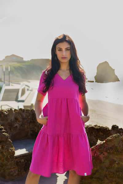 Layered Dress, Candy Pink