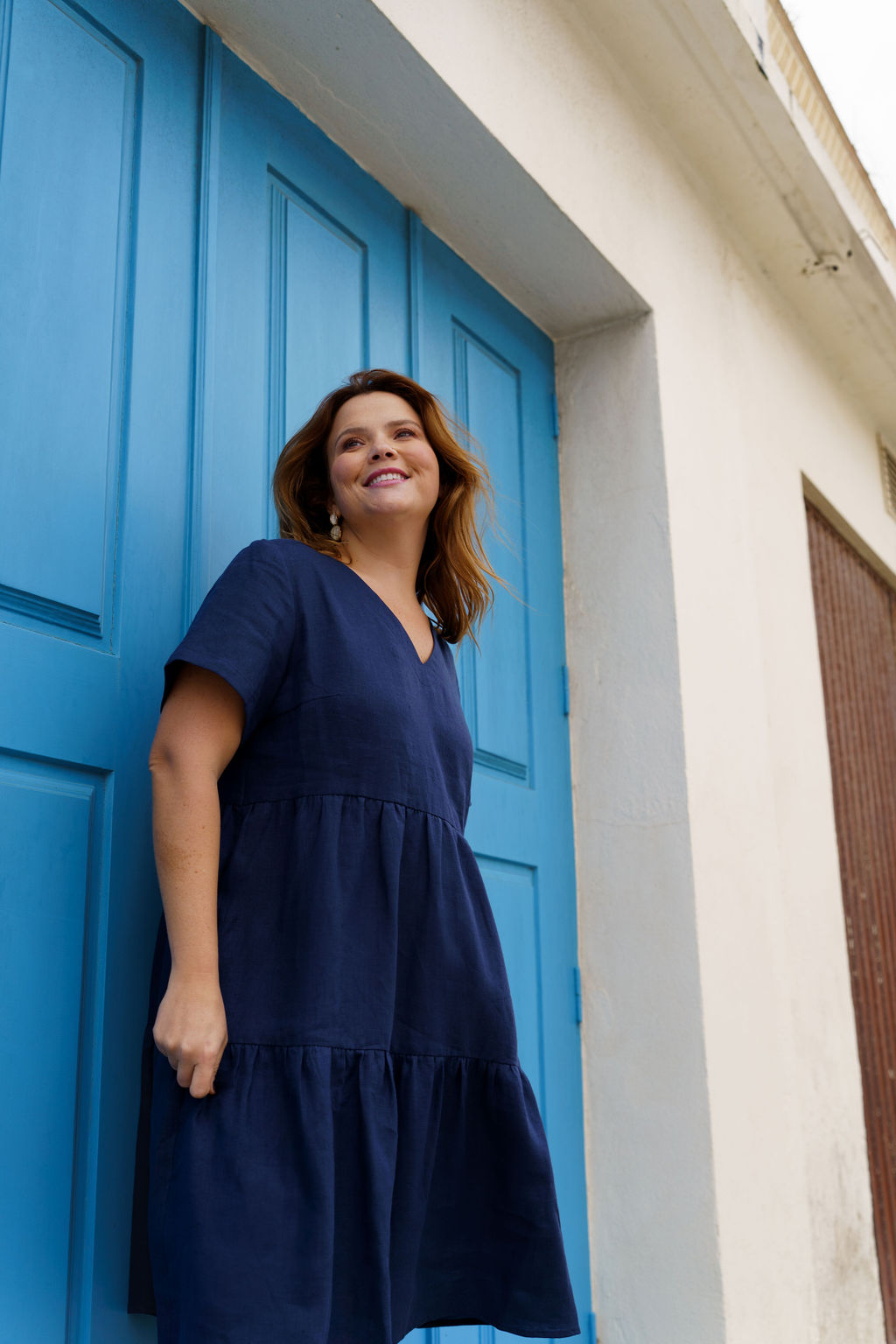 Layered Dress, Oxford Navy