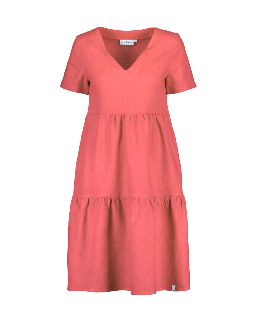 Layered Dress, Sunset Coral