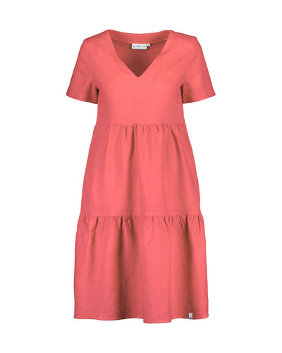 Layered Dress, Sunset Coral