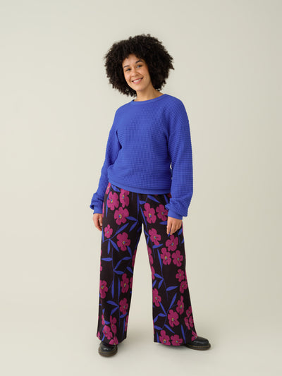 Mysterious Blooms jacquard pants