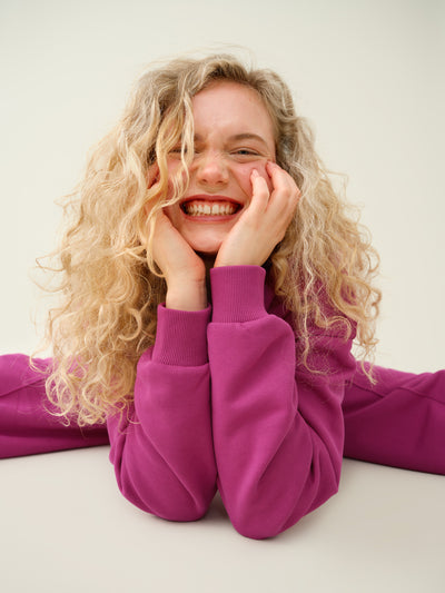 Superpower Sweatshirt, Fuchsia