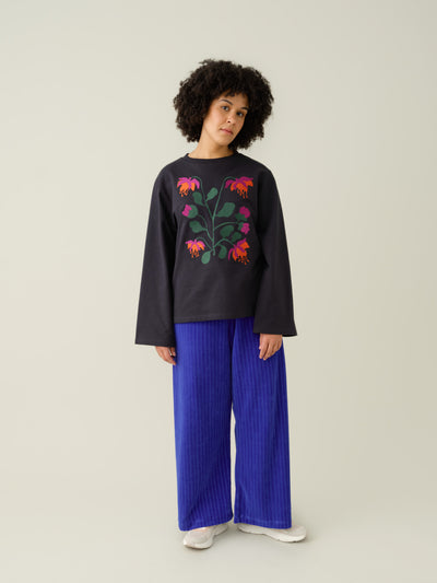 Velour rib pants, Dazzling Blue