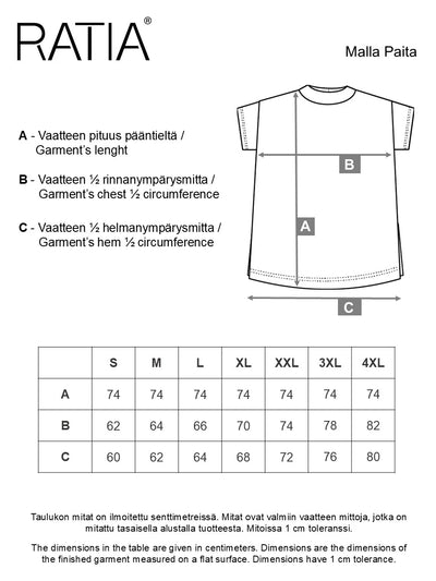 Malla Paita Hiekka, Musta/Valkoinen