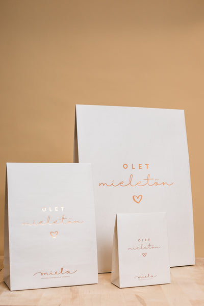 Lahjapaketti, eri kokoja