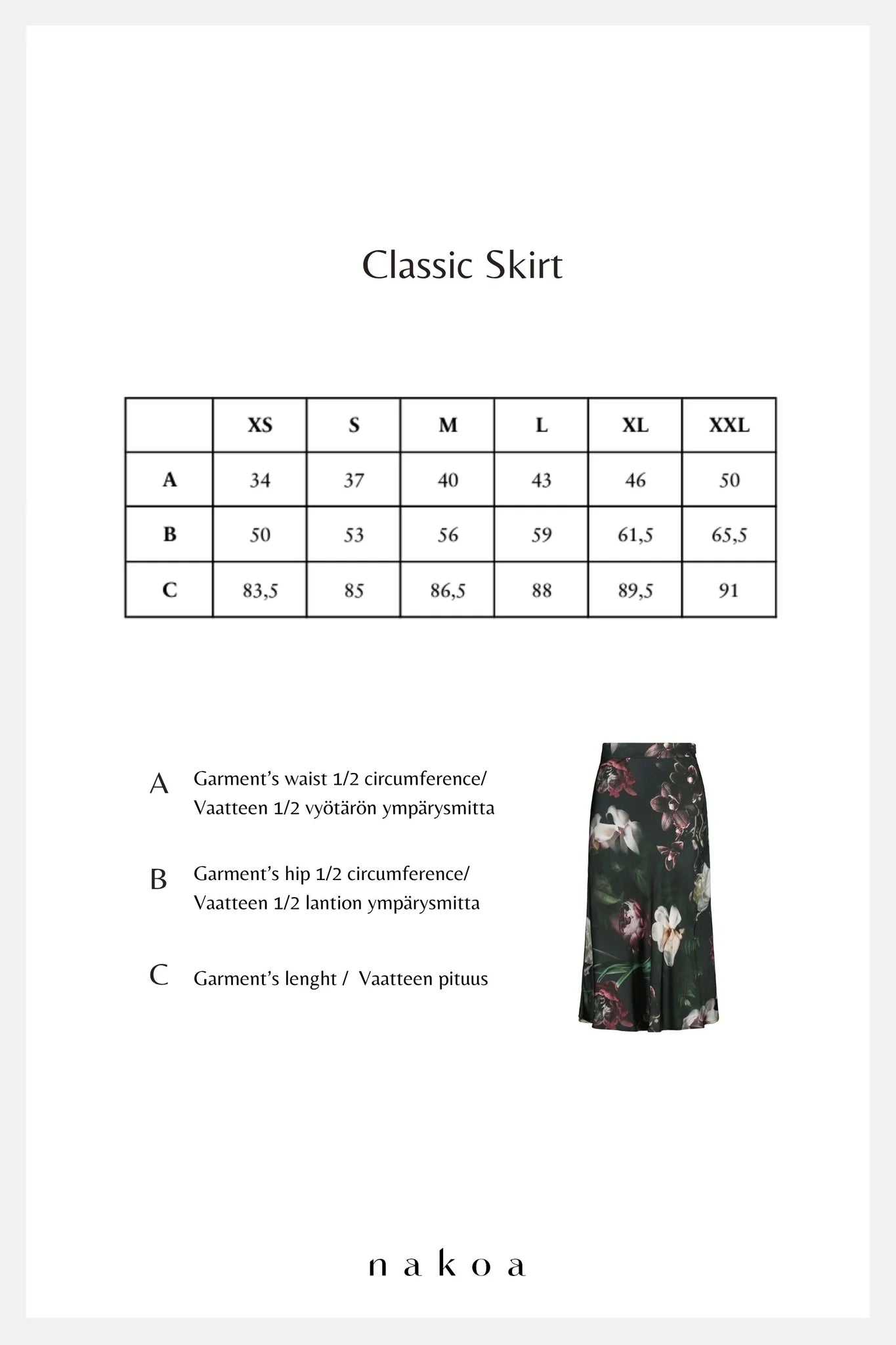 Classic Midi Skirt, Noir