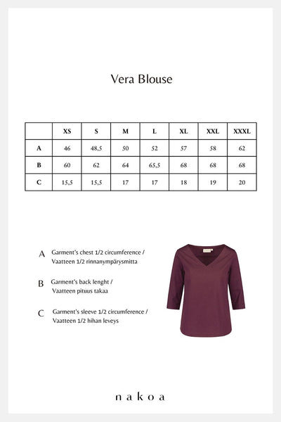 Vera Blouse, Dark Cobalt