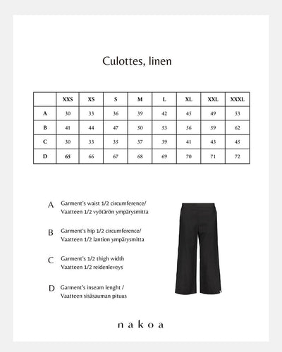 Culottes Linen, Burnt Orange