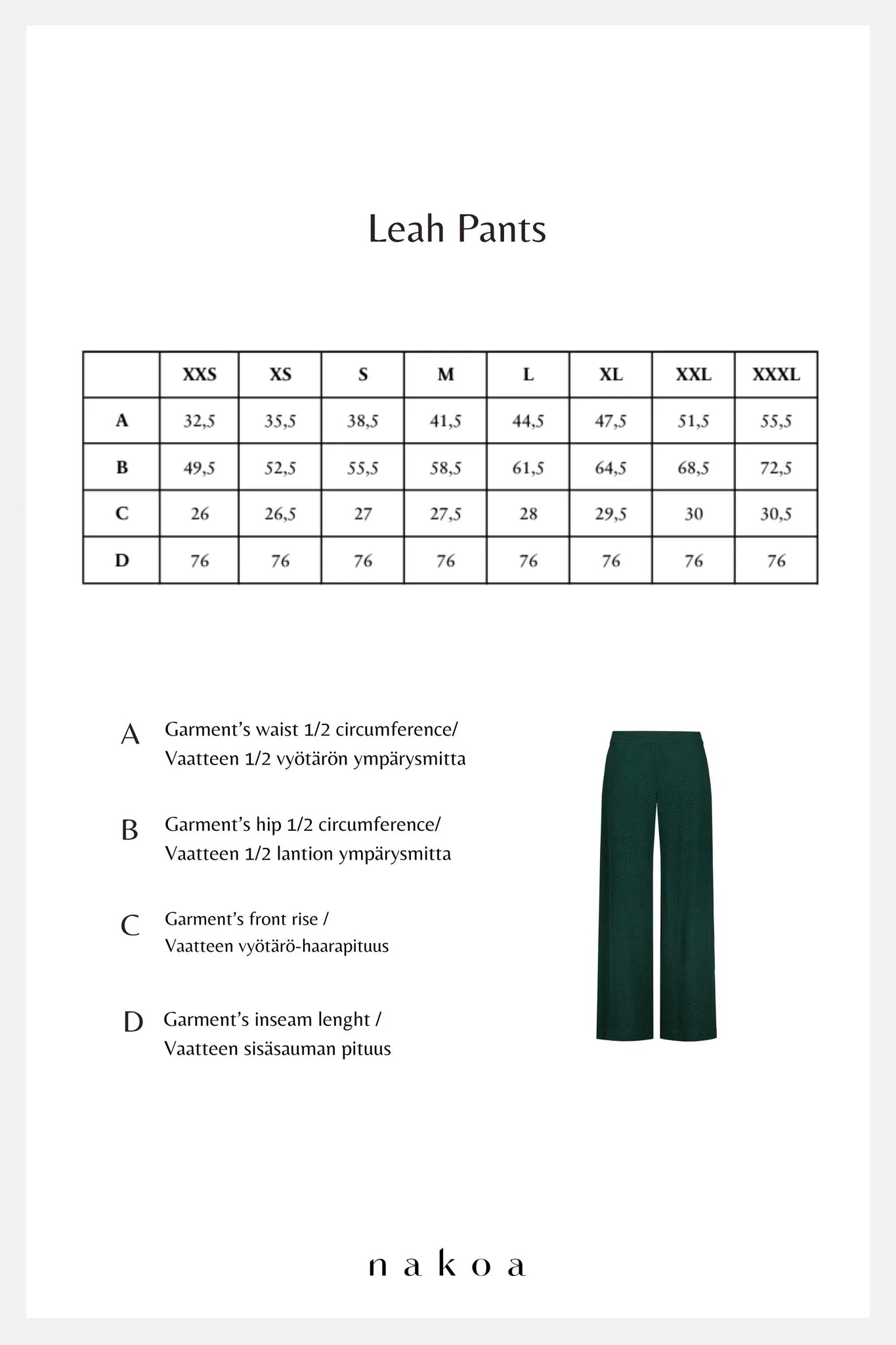 Leah Pants, Emerald