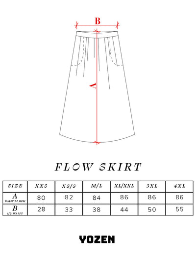 Flow Skirt, Cranes Terracotta