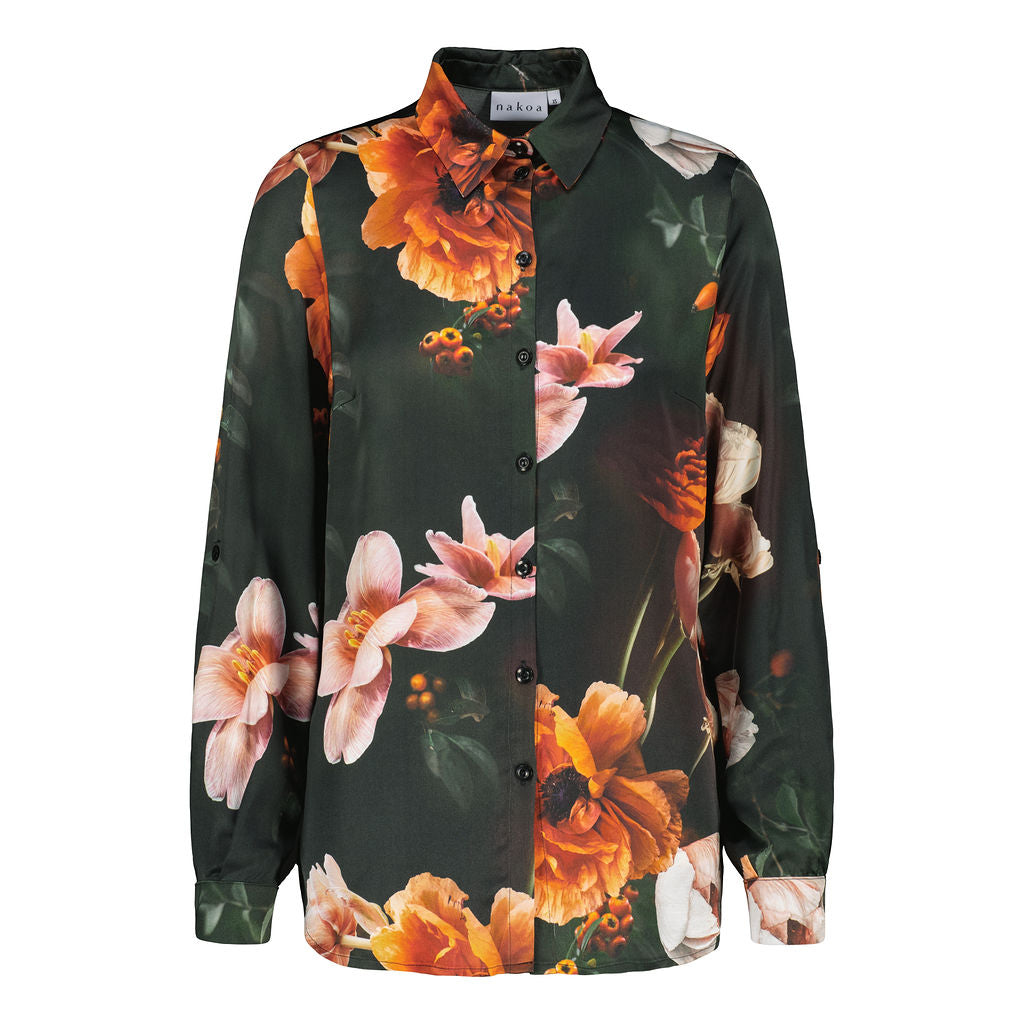 Chloe Shirt, Copper Flower