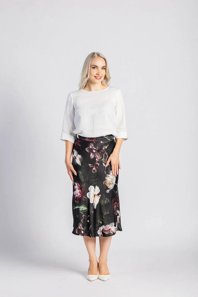 Classic Midi Skirt, Noir