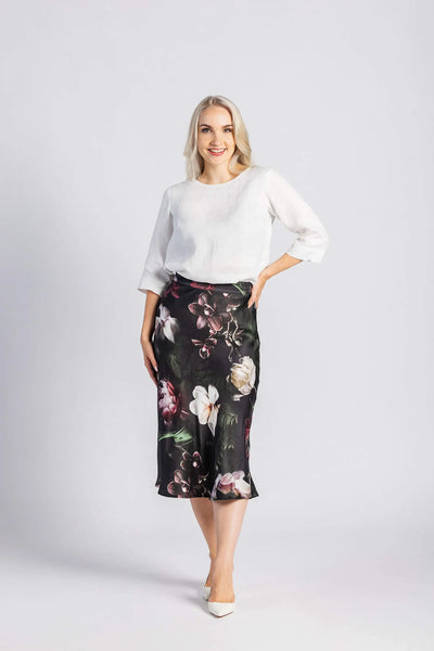 Classic Midi Skirt, Noir
