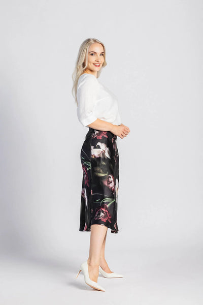 Classic Midi Skirt, Noir