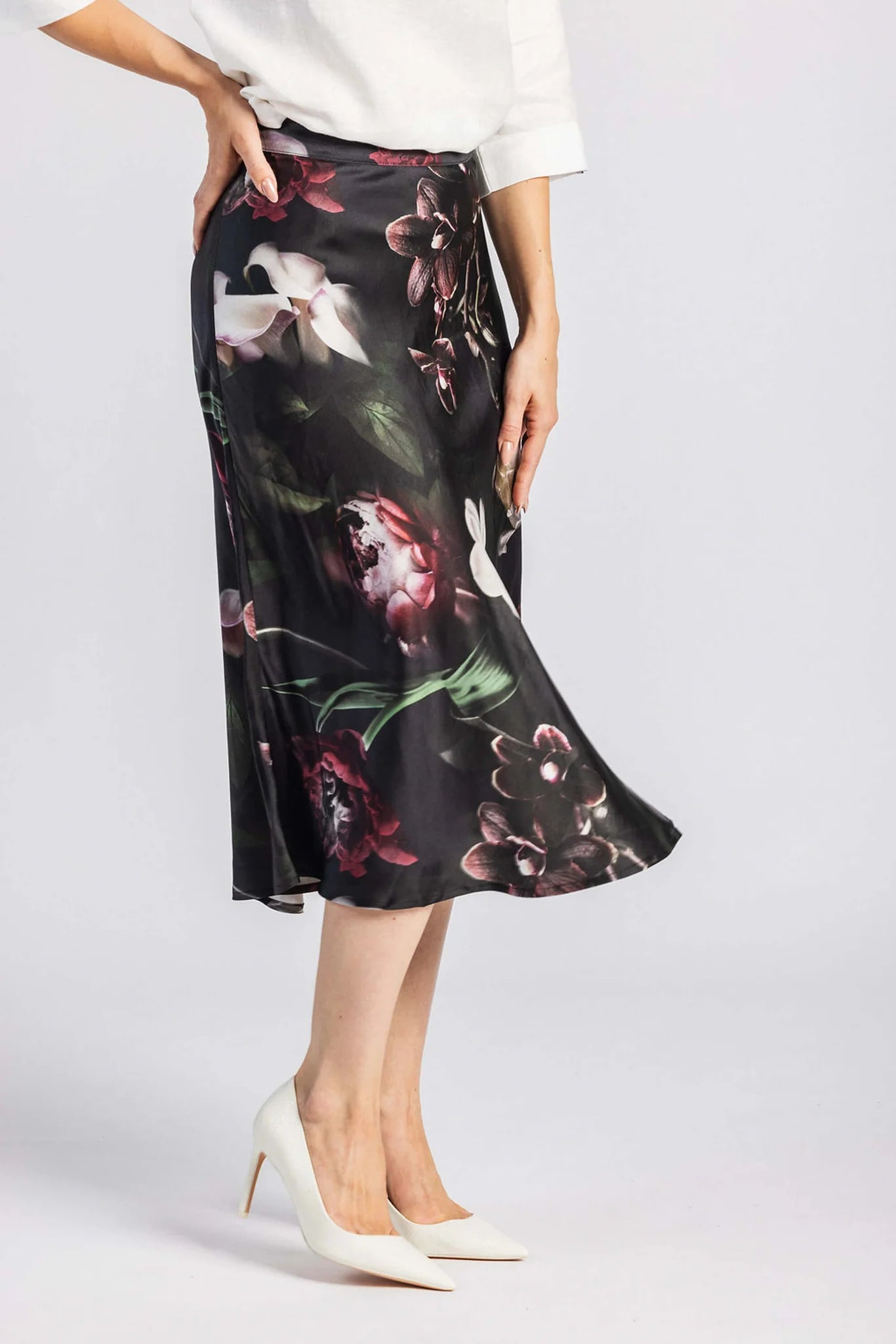 Classic Midi Skirt, Noir