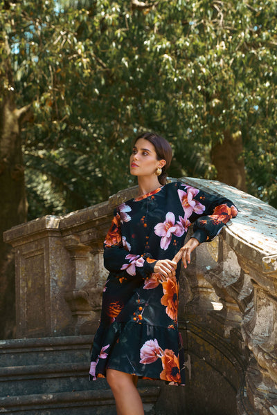 Poppy Dress, Copper Flower