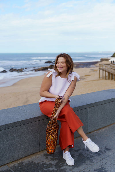 Culottes Linen, Burnt Orange