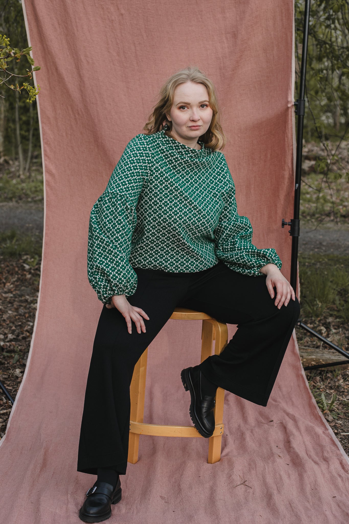 Talvikki Puuvillapaita, Apila Vihreä-Valkoinen