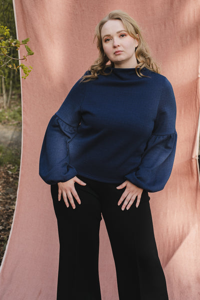 Talvikki Merinovillapaita, Kaarna Sininen