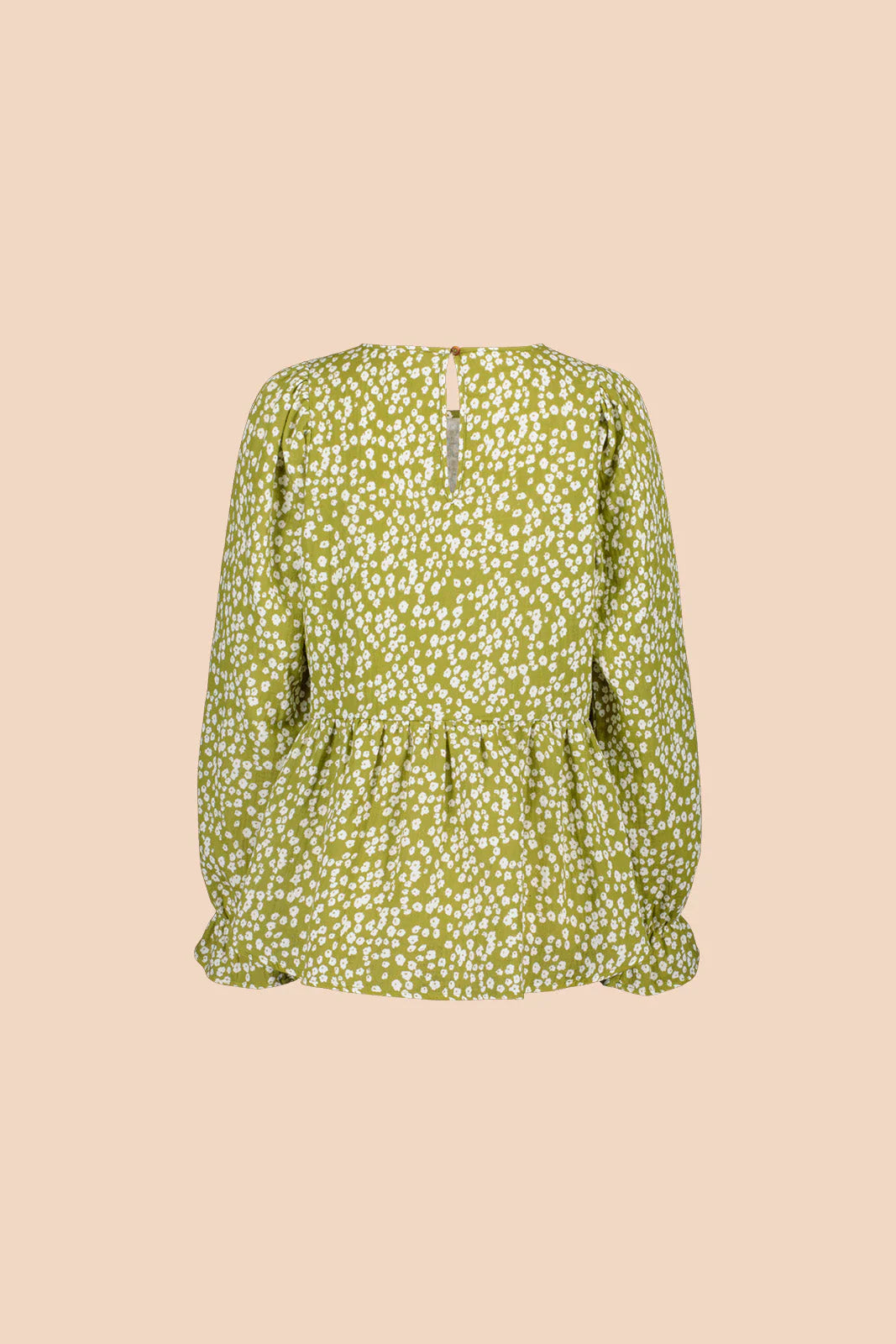 Flounce Blouse, Flora Olive