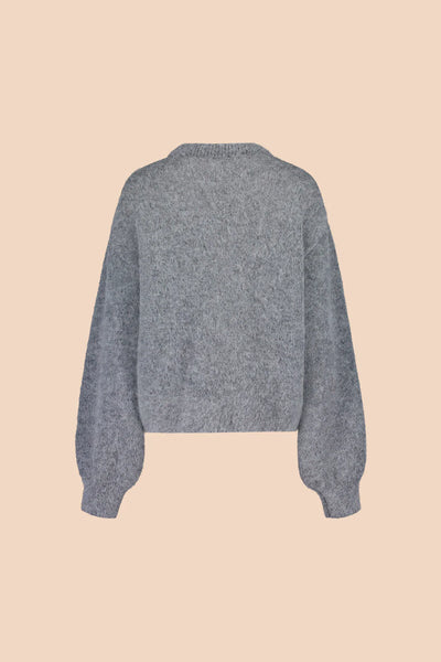 Mohair Alpaca Jumper, Dark Grey