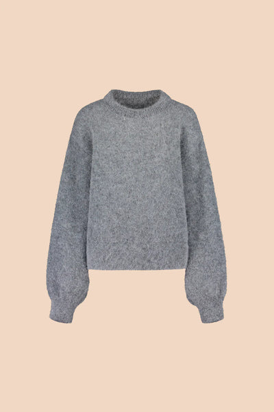 Mohair Alpaca Jumper, Dark Grey