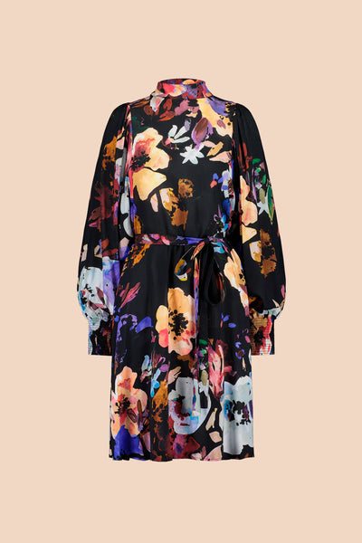 Puff Dress, Black Anemone