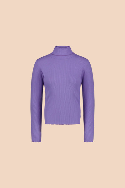 Rib Rollneck, Vivid Lavender